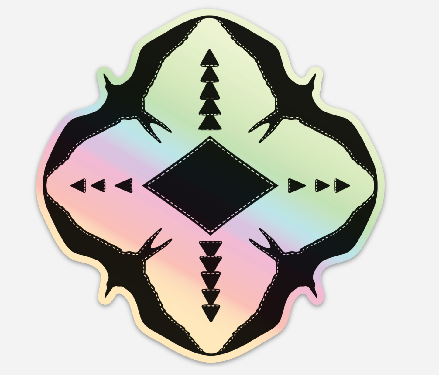 BLACK HŌʻAILONA HOLOGRAPHIC STICKER