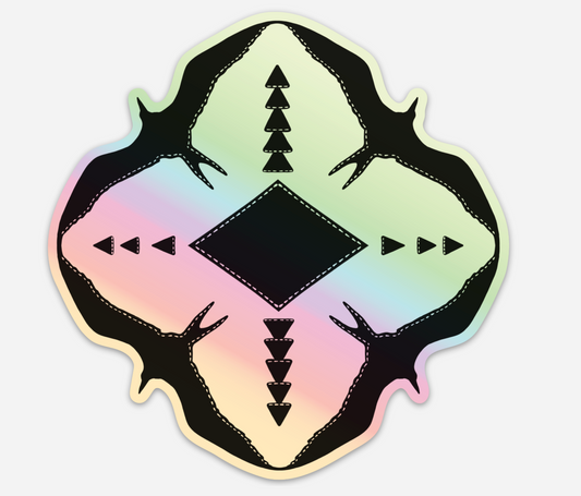 BLACK HŌʻAILONA HOLOGRAPHIC STICKER