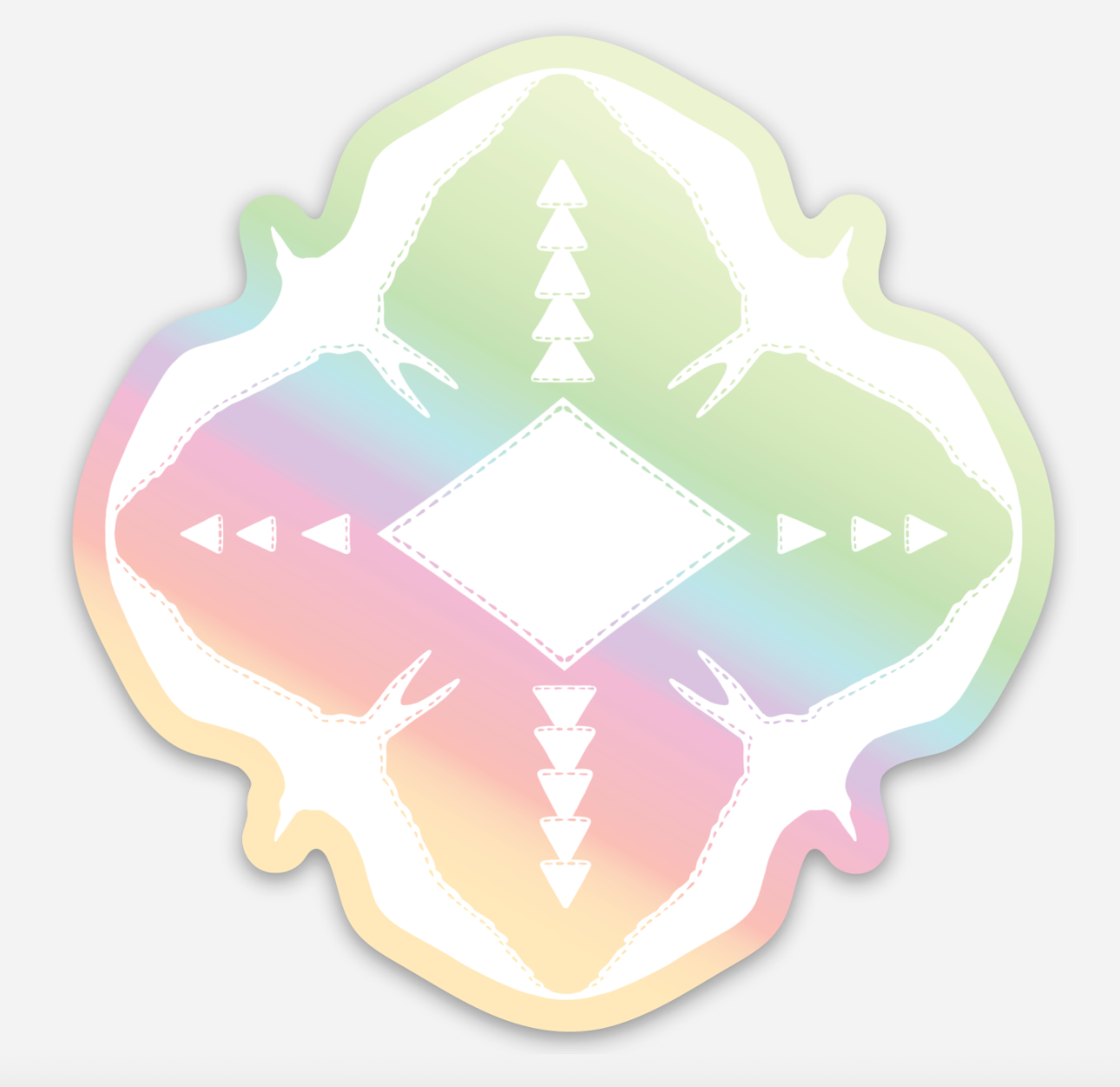 WHITE HŌʻAILONA HOLOGRAPHIC STICKER