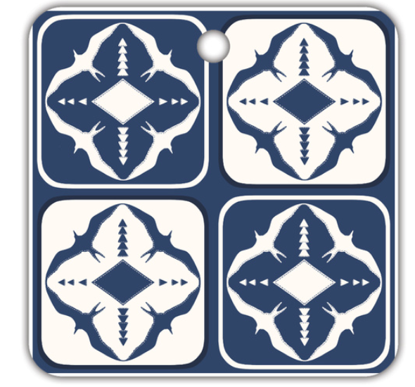 BLUE CHECKERED with WHITE IWA AIR FRESHENER